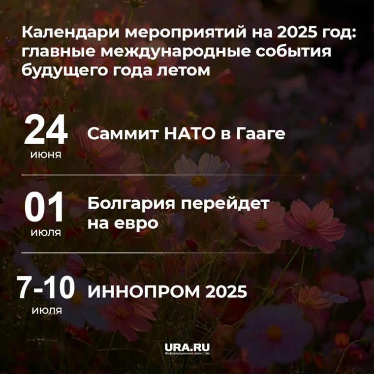 Календарь главных событий на лето 2025 года