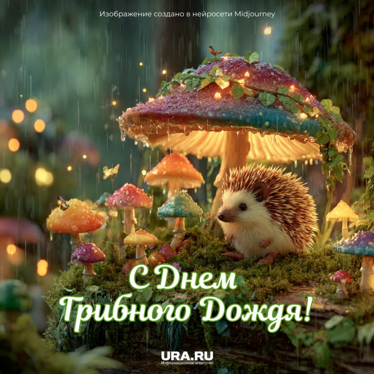 Считается, что после такого дождя очень хорошо растут грибы