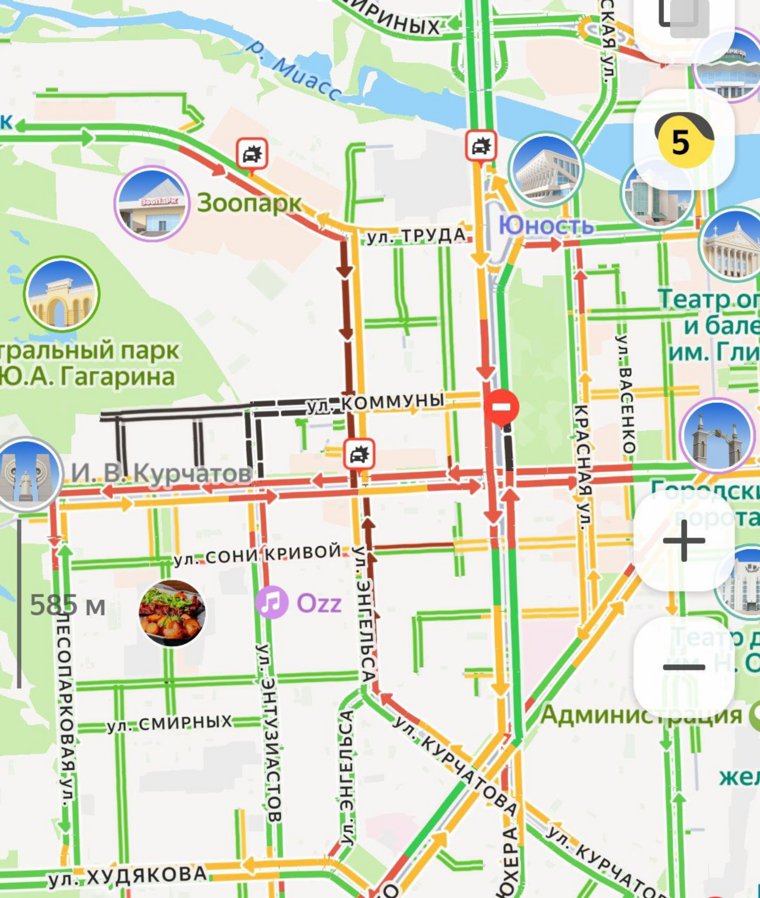 Пробка в центре 27 июня утром