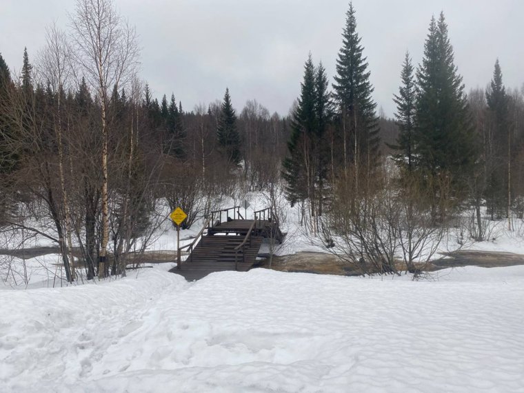 Временно закрыт вход со стороны Тургояка 