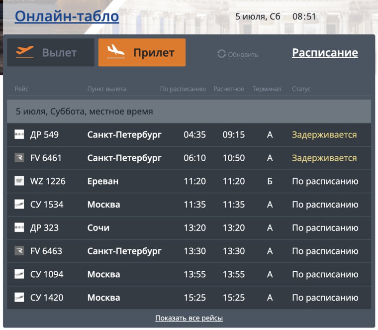 В Челябинске задерживается прибытие сразу двух рейсов из Санкт-Петербурга 