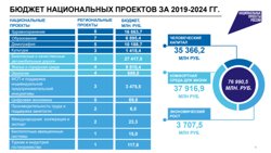Бюджет национальных проектов в Курганской области за 2019-2024 гг. 
