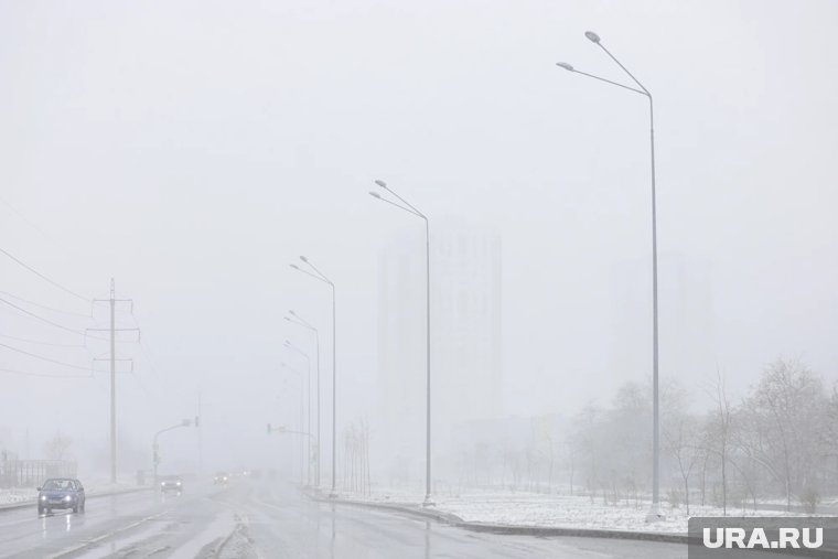 Снег выпал утром в Качканаре 27 сентября