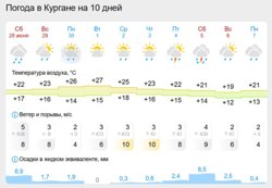 Погода на 10 дней