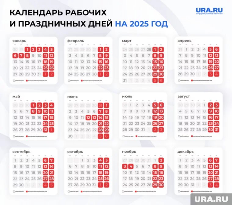 В 2025 году россияне будут работать одну шестидневную неделю