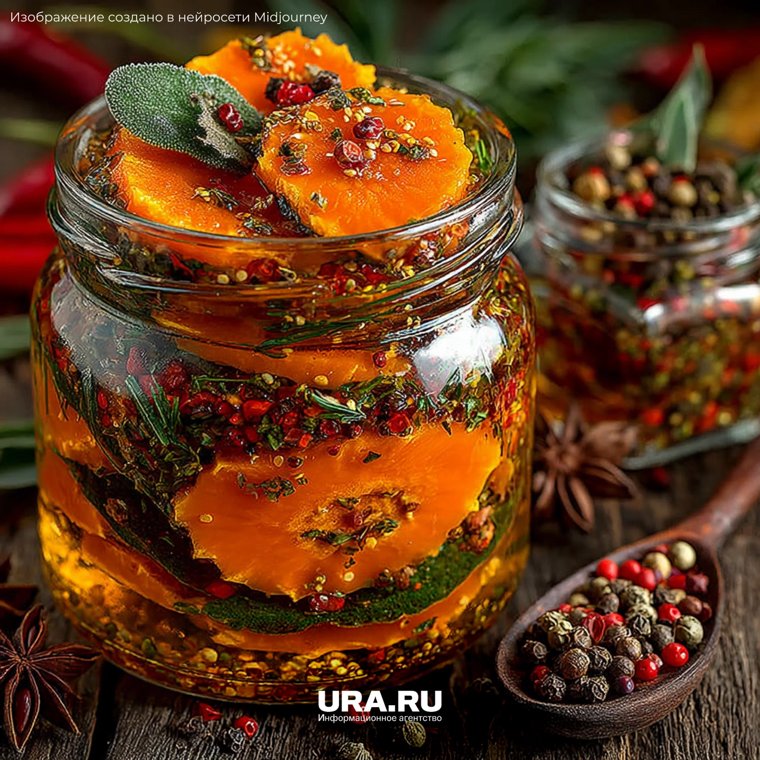 Маринованная тыква напоминает по текстуре кабачки