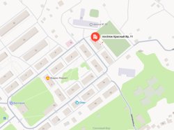 Дом, в котором произошло происшествие на карте