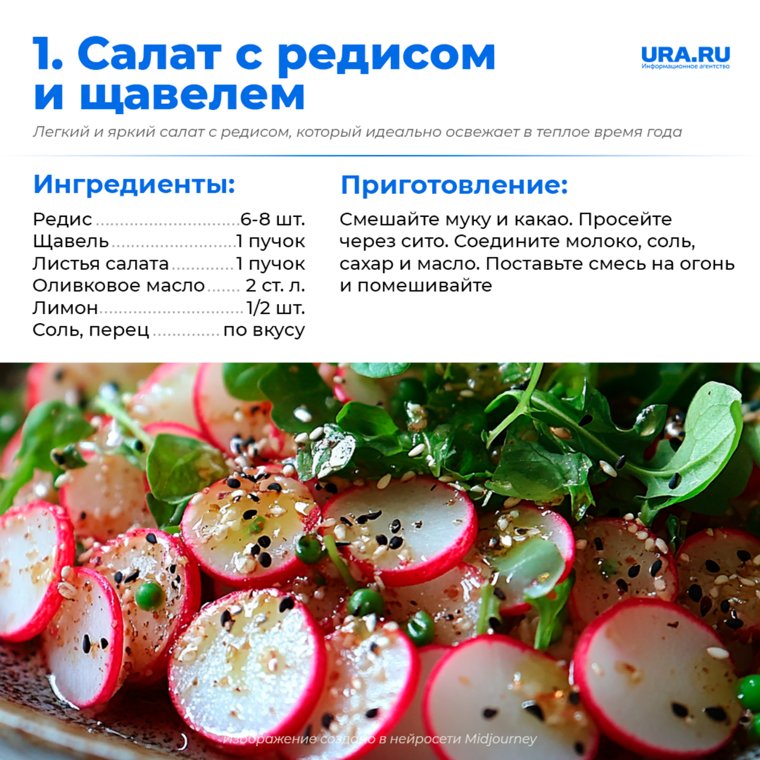 Этот салат — легкий, с ярким вкусом и идеален для весны URA.RU