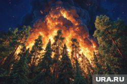 Из-за порывистого ветра пламя распространяется очень быстро