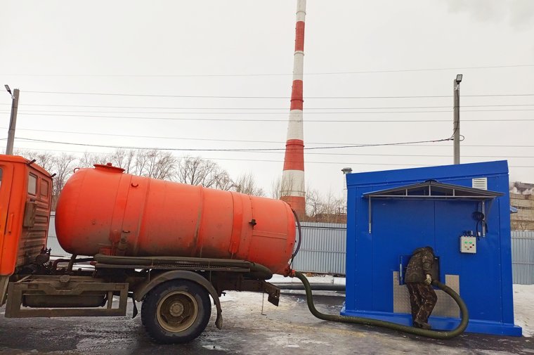 Новая точка приема жидких отходов появилась на въезде в микрорайон Кулацкий