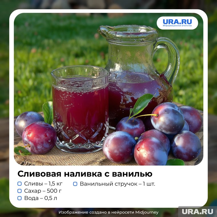 Изящная сливовая наливка с тонким ванильным акцентом