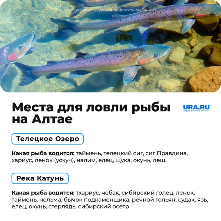 Места для ловли рыбы на Алтае