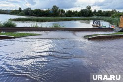 Дождь прошел в Кургане днем и затопил набережную