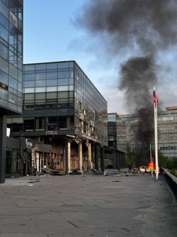 Последствия удара по «Эльме» в Зеленограде 