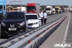 На дороге введено реверсивное движение