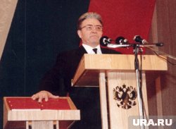 Присяга Геннадия Игумнова во время инаугурации, Пермь, 1996 год