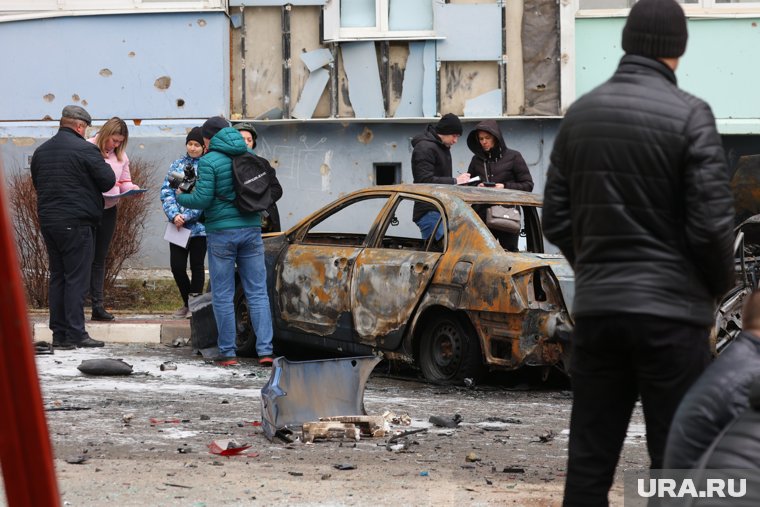 Автомобиль полностью сгорел после атаки ВСУ