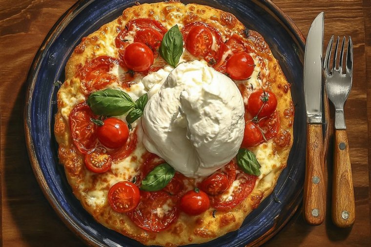 Добавление бурраты делает классическую «Маргариту» более объемной по вкусу