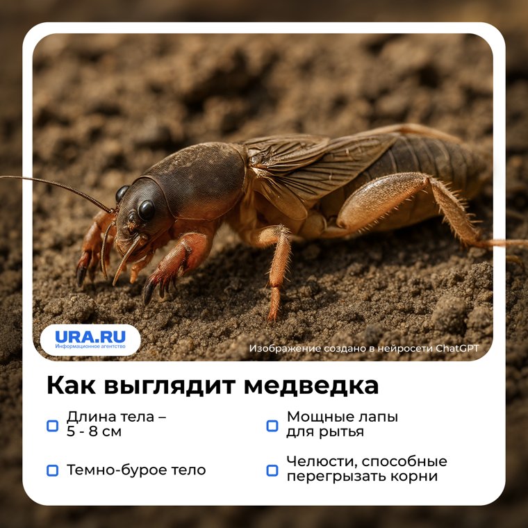 Медведка начинает питаться растениями весной