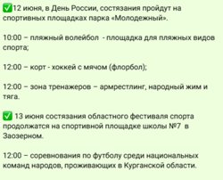 В Кургане 12 и 13 июня пройдет областной фестиваль спорта