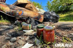 В Кургане жильцы замусорили двор у общежития
