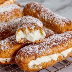 Творожные эклеры легко готовить