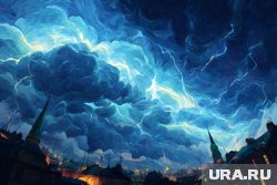 Гроза накрыла столицу вечером