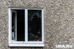 Окна разбиты в жилом доме в Кургане