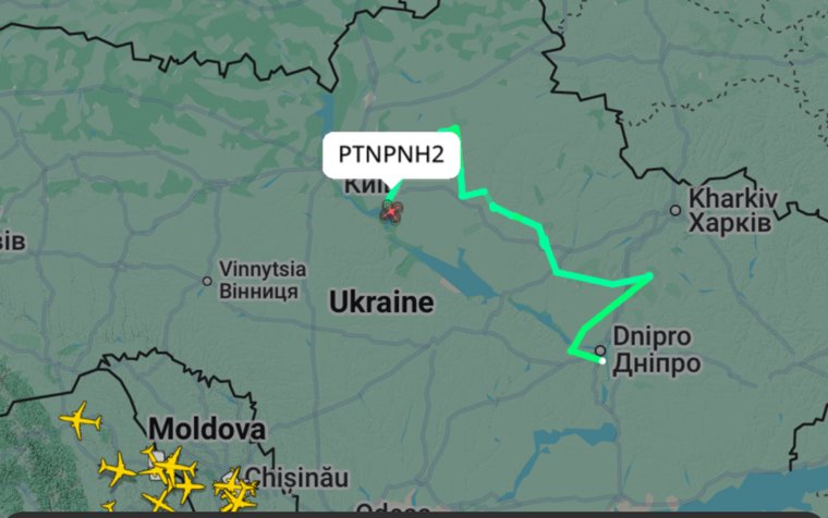 Самолет, замеченный в небе над Киевом, вылетел из Днепра