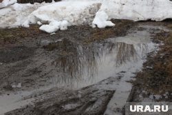 Катайские власти улучшили дорогу, постелив мостки рядом с мусорными баками