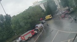 Авария произошла у ЖД вокзала