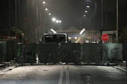 Польские пограничники обустраивают заграждение на белорусско-польской границе