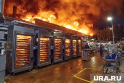 Пожар произошел на участке конвейерной ленты