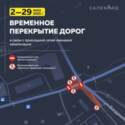 Карта перекрытия дороги