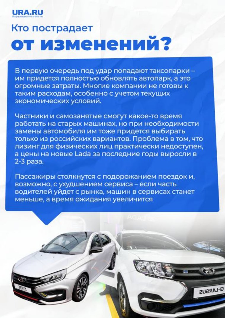 Таксопарки ощутят на себе изменения в законодательстве