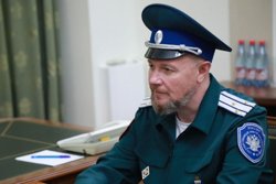 Атаман Оренбургского казачьего войска Игорь Цыганов на встрече с Алексеевым