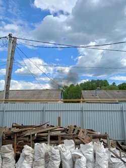 Очевидцы заметили большой столб дыма на месте ЧП