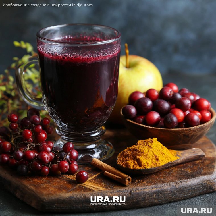Сочетание черноплодной рябины, яблока и куркумы заряжает организм антиоксидантами, укрепляет здоровье и помогает противостоять простудам и сезонной усталости