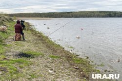 Мужчинам удалось поймать несколько килограммов рыбы