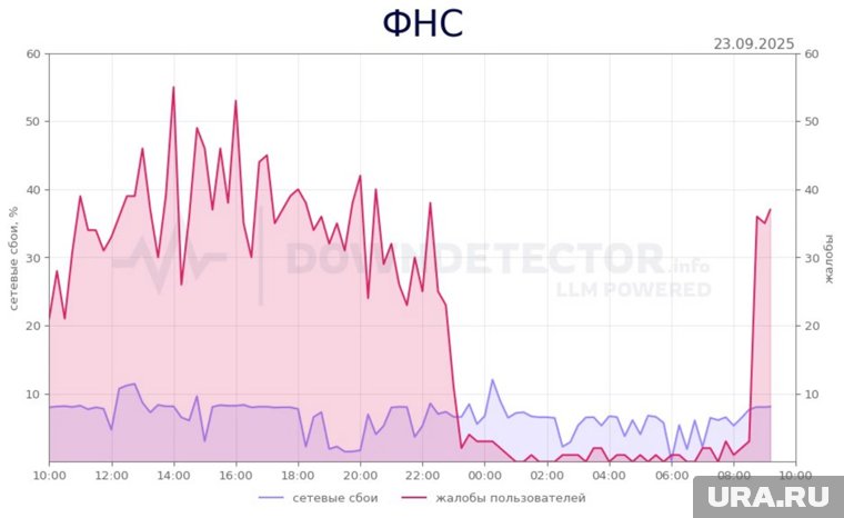 Жалобы на работу сайта ФНС на данный момент