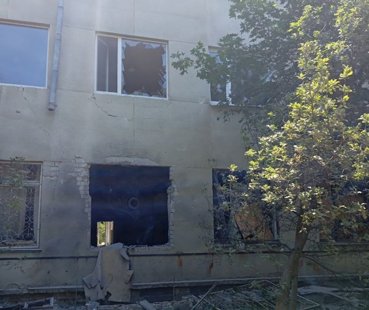Здание больницы оказалось практически уничтоженным