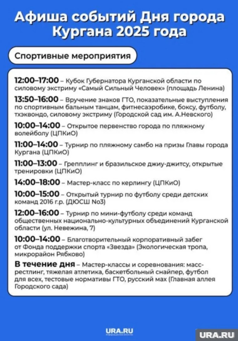Спортивная афиша