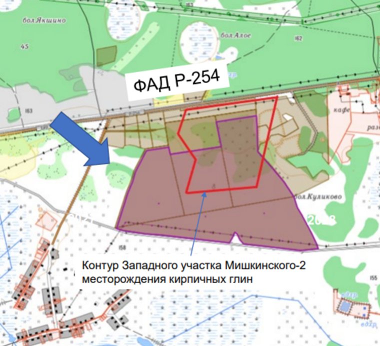 Месторождение находится в 4,5 км на северо-запад от ж/д станции Мишкино