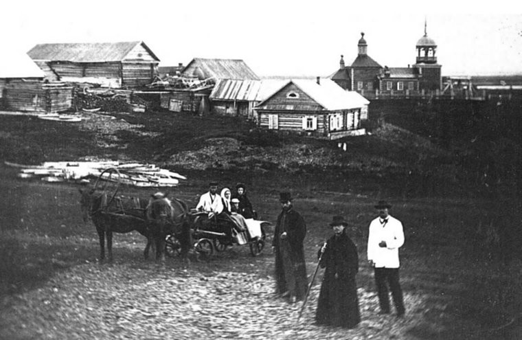 Первая деревянная церковь Василия Великого в селе Обдорск, 1890 год