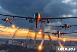На месте уничтожения БПЛА работают экстренные службы