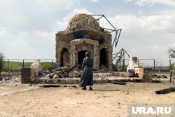 Сгоревший храмовый комплекс «Новый Иерусалим» в Белгородской области