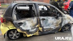 В центре Ханты-Мансийска сгорел автомобиль
