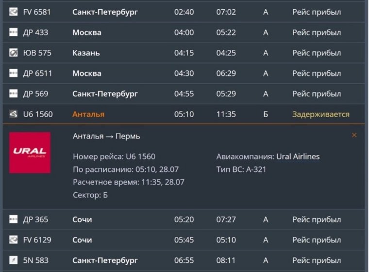  Опоздание превысит шесть часов