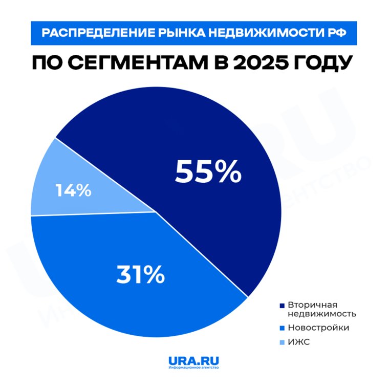 Структура ипотечной выдачи по сегментам рынка недвижимости в Тюмени в июне 2025
