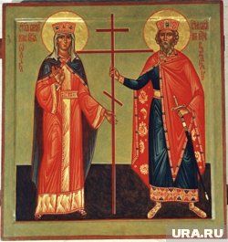 Святой князь Владимир со своей бабушкой равноапостольной княгиней Ольгой 